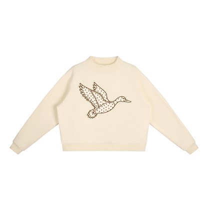 Polka Dot Mallard Mock-Neck