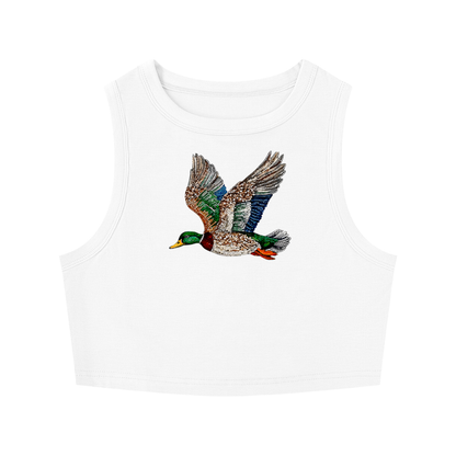 Faux Rhinestone Women's Crop Tank Top
