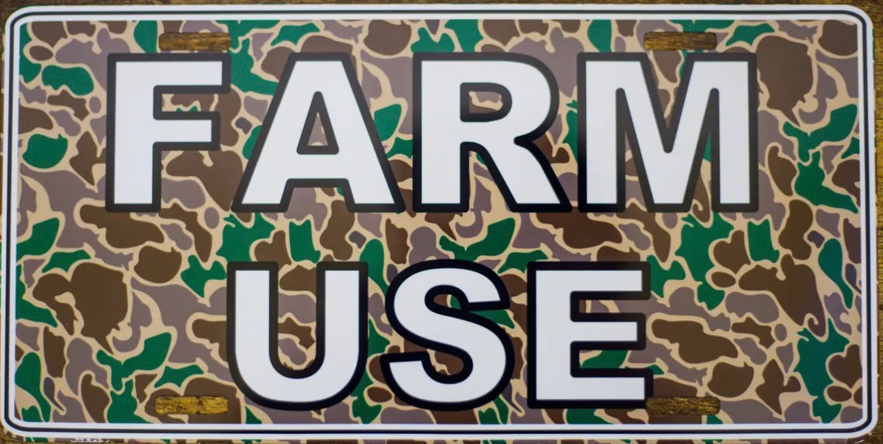Farm Use Truck Tag