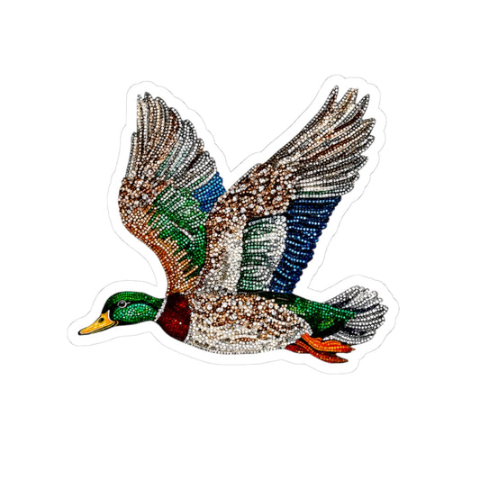 Faux Rhinestone Mallard Duck Sticker — Decal for Laptops, Water Bottles & Outdoors