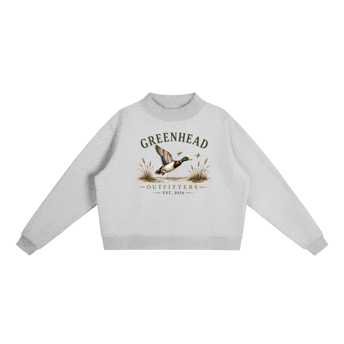 Green Head Outfitters - Fleece Mock-Neck Sweatshirt