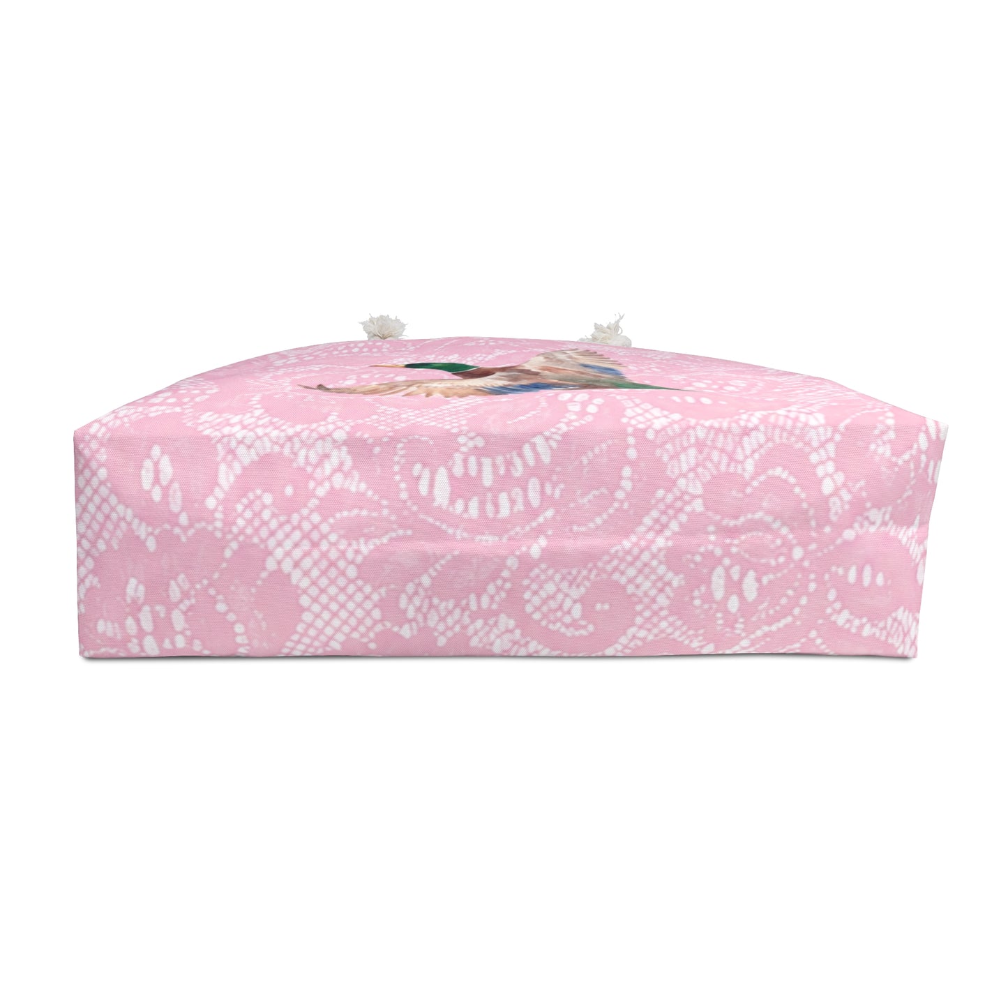 Pink Lace Mallard Duck Weekender Bag