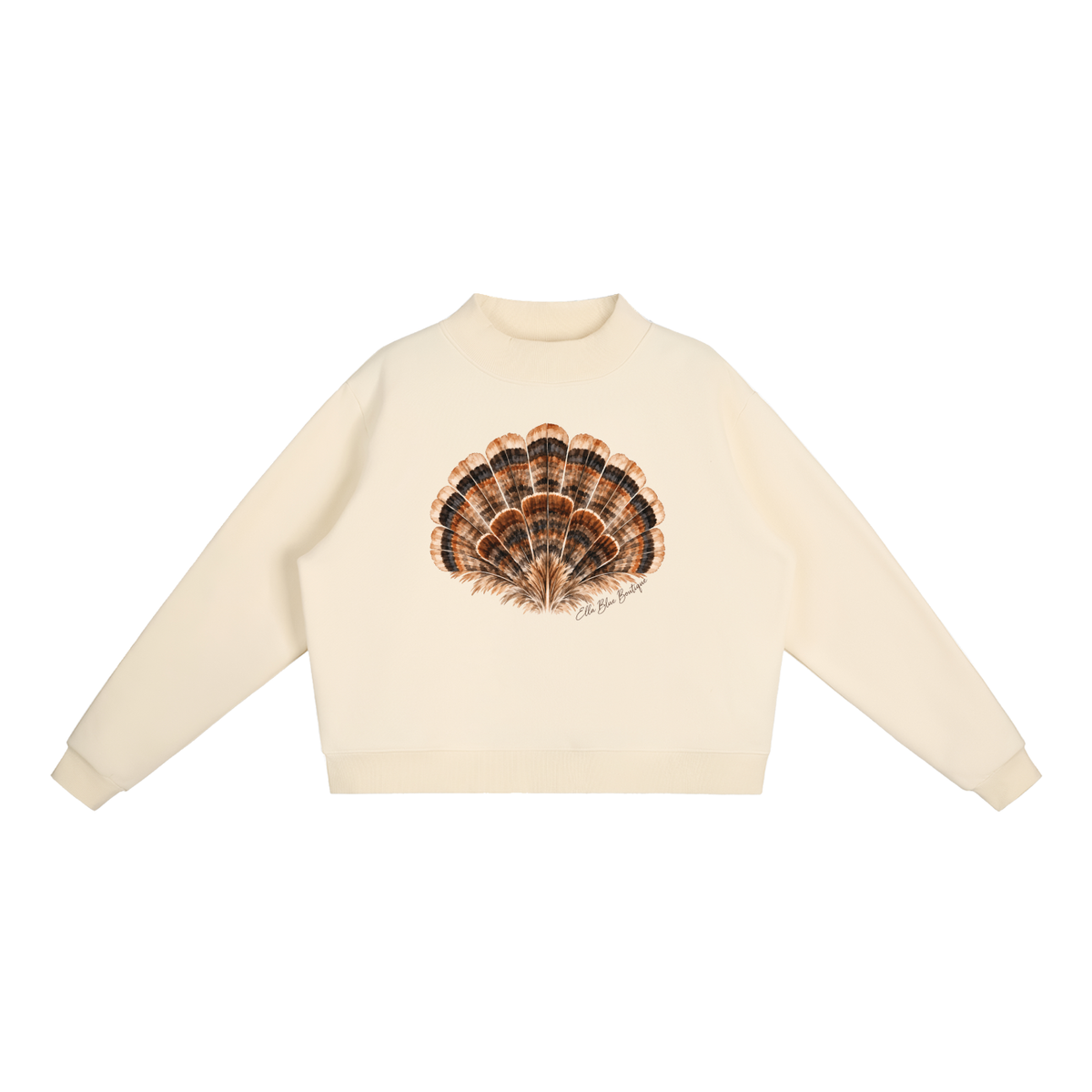 Turkey Fan Mock-Neck