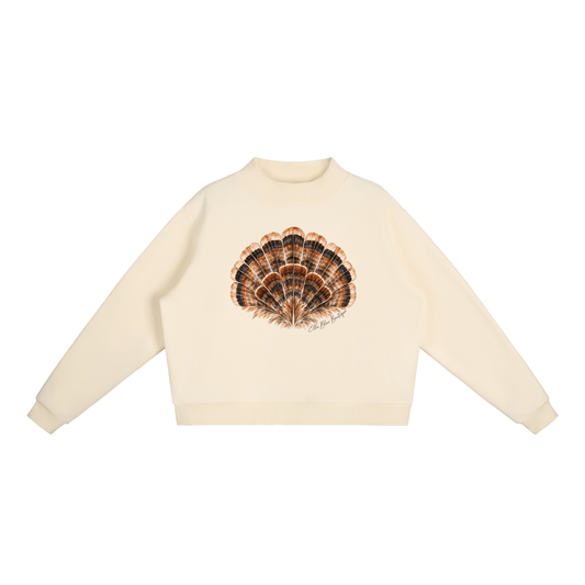Turkey Fan Mock-Neck