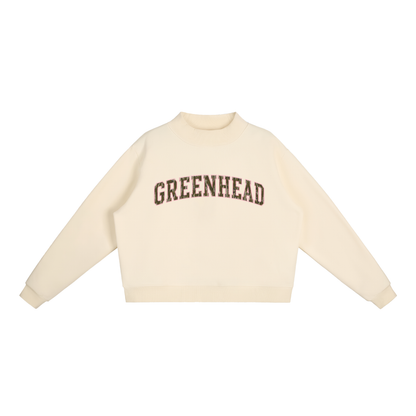 Green Head Varsity - Fleece Mock-Neck Sweatshirt