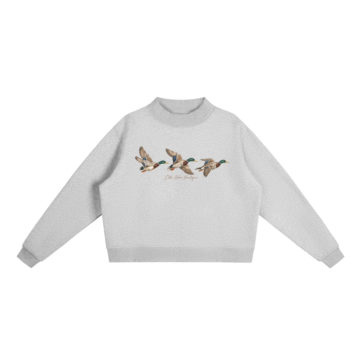 Mallards In Flight Mock-Neck