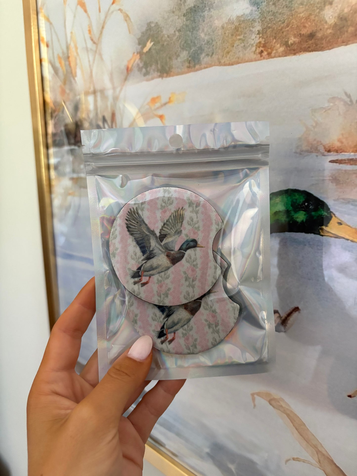 LSF Duck Car Coasters - Pink