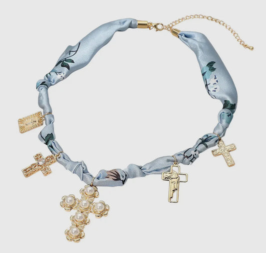 Faith Pearl Scarf Necklace