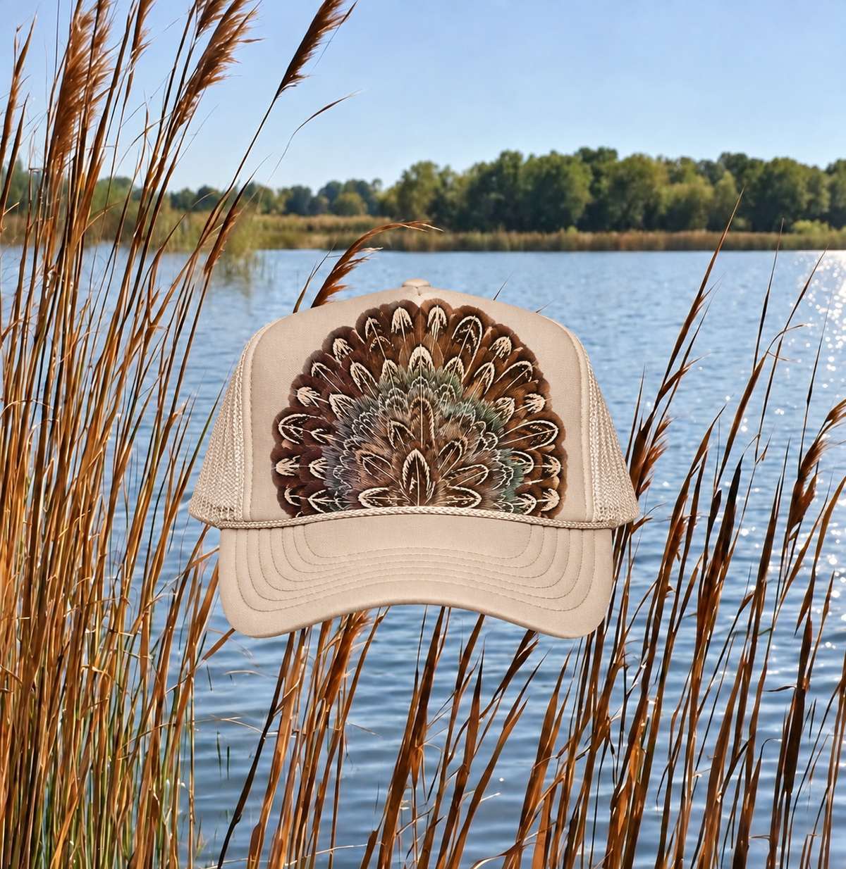 Feather Trucker - Tan