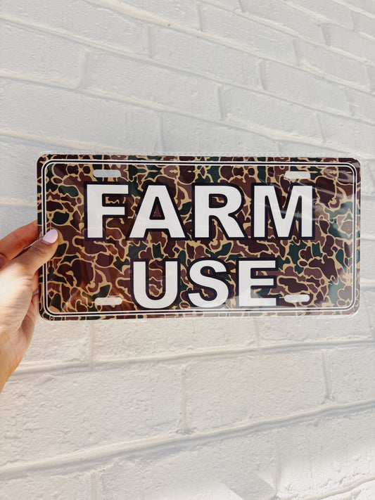 Farm Use Truck Tag