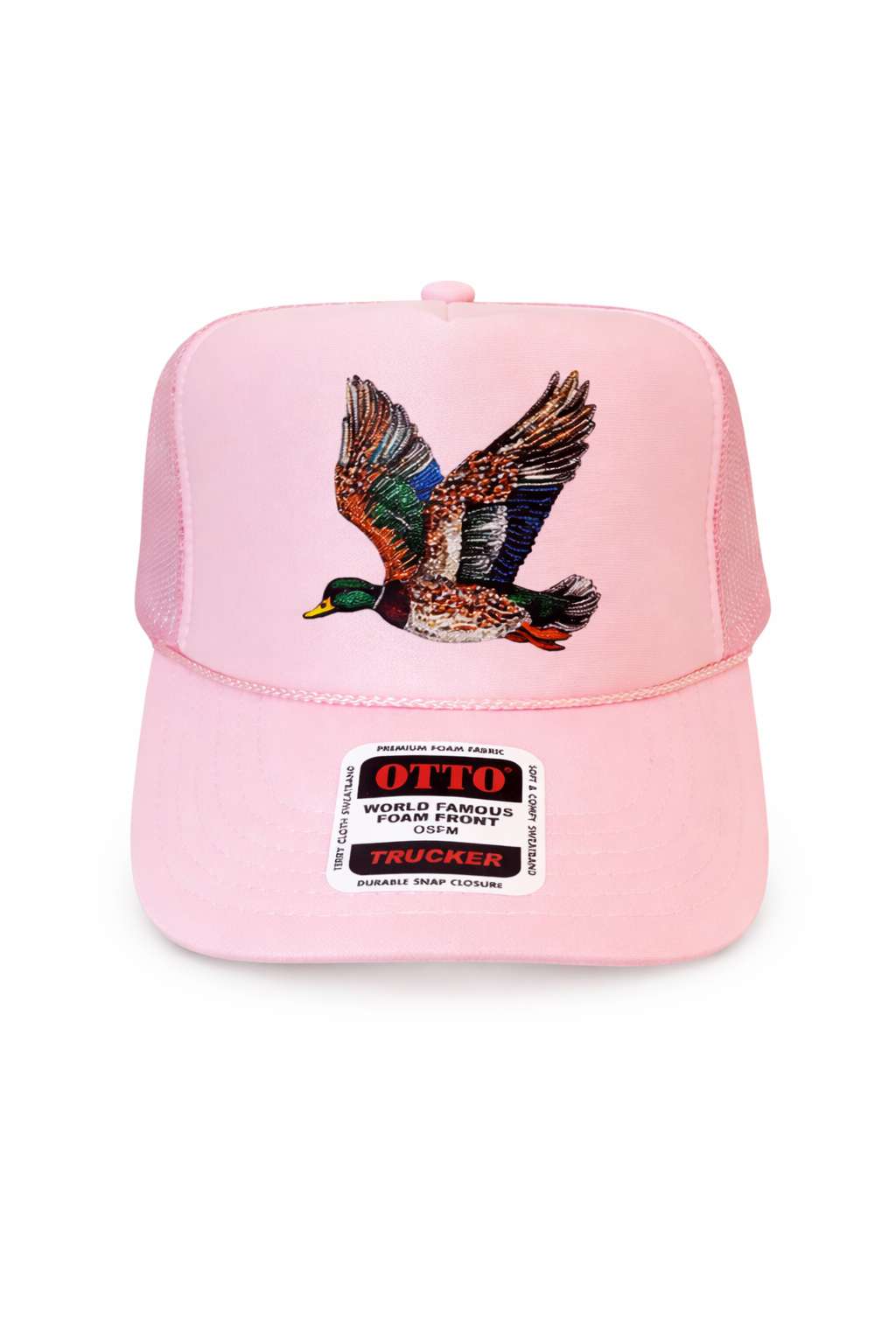 Pink Bedazzled Mallard Trucker