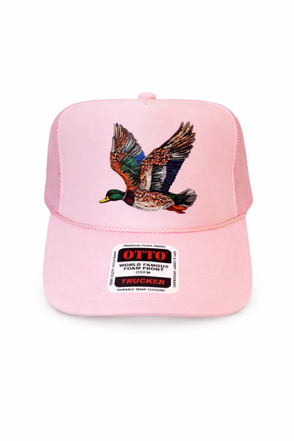 Pink Bedazzled Mallard Trucker