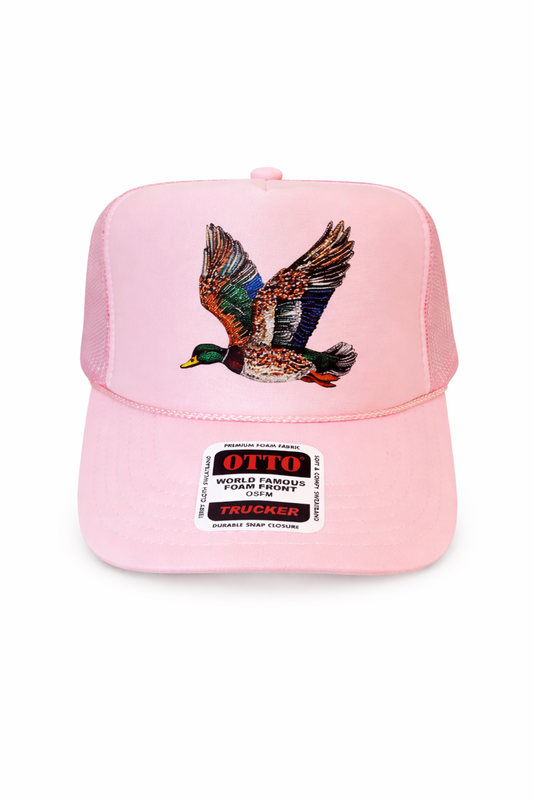 Pink Bedazzled Mallard Trucker