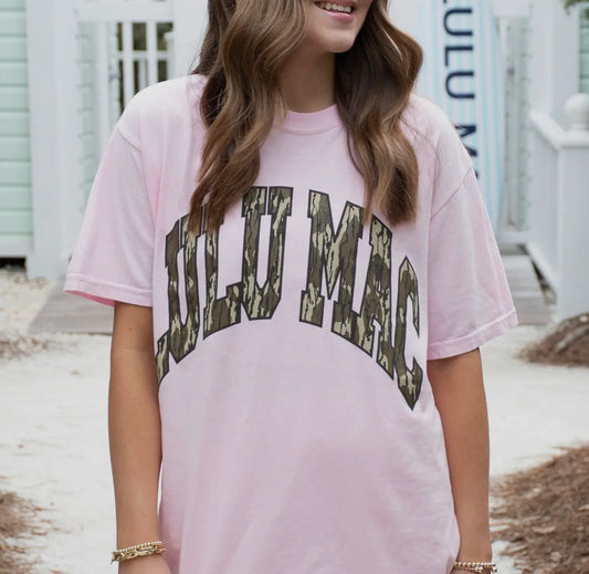 Lulu Mac Mossy Oak Tee - Pink