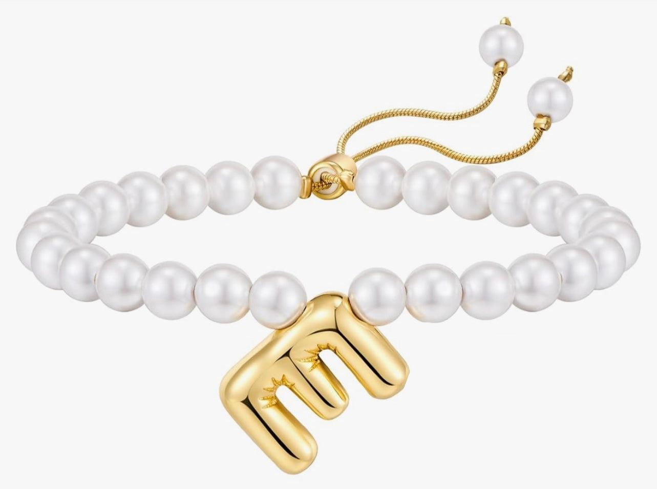 Pearl Initial Bracelet