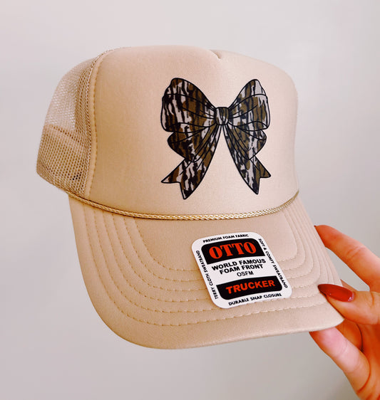 Camo Coquette Trucker