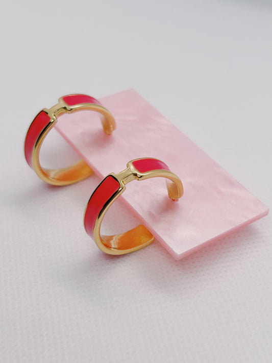 Hot Pink Hannah Hoops