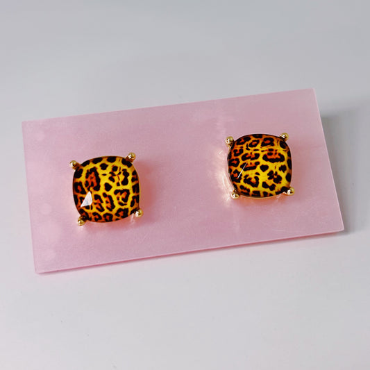 Leopard Girl Studs