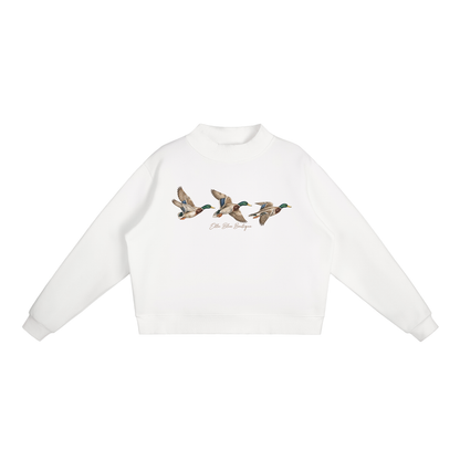 Mallards In Flight Mock-Neck