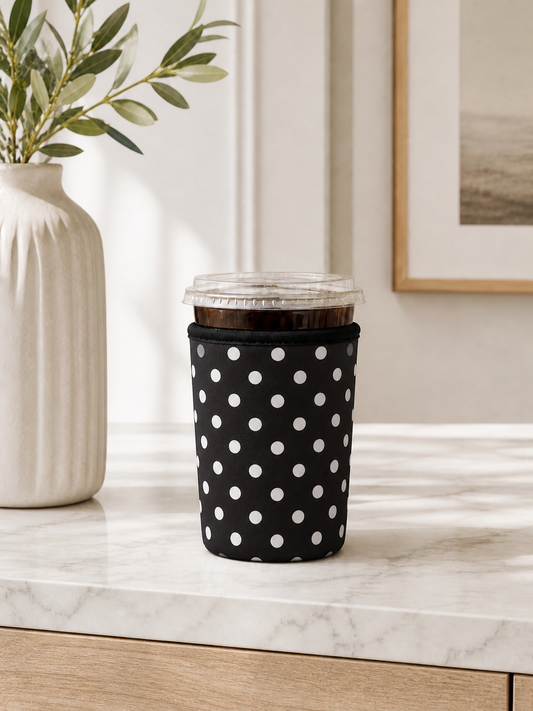 Polka Dot Drink Sleeve Cozy