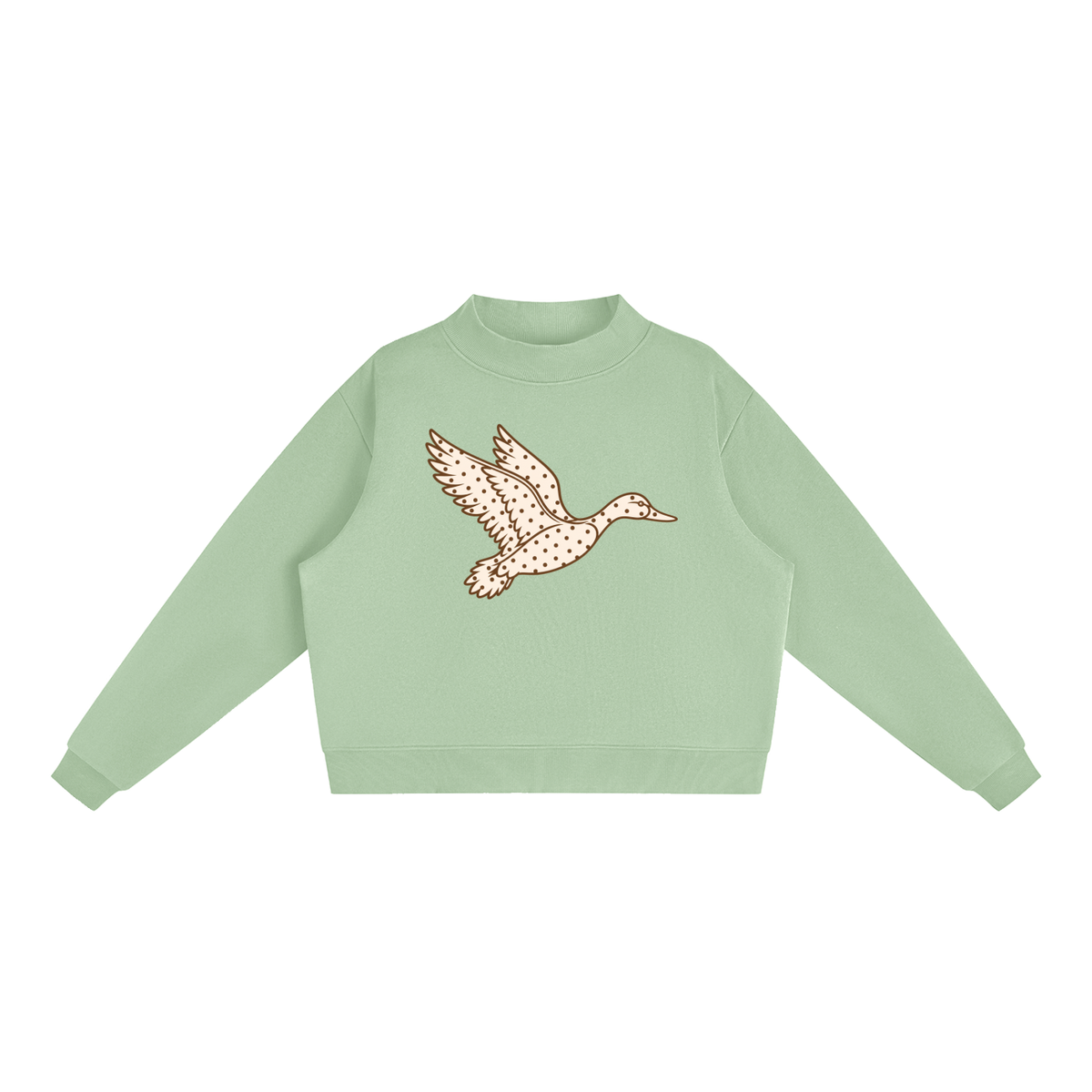 Polka Dot Mallard Mock-Neck