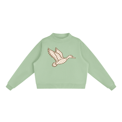 Polka Dot Mallard Mock-Neck