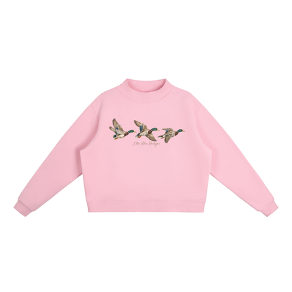 Mallards In Flight Mock-Neck