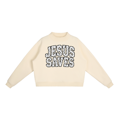 Jesus Saves Mock-Neck