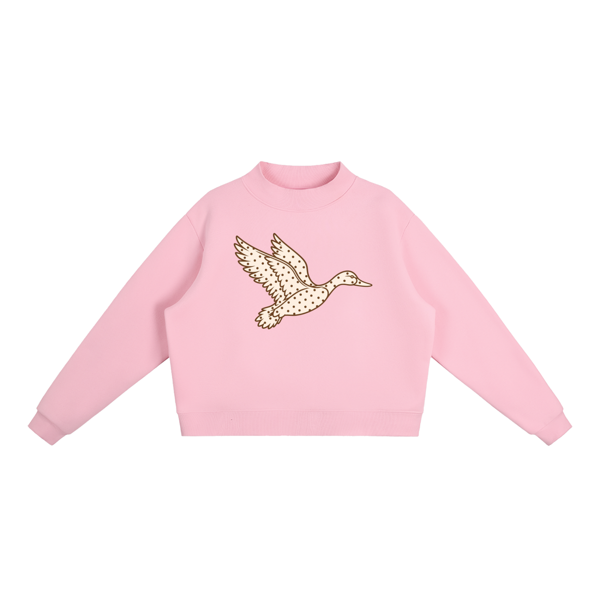 Polka Dot Mallard Mock-Neck