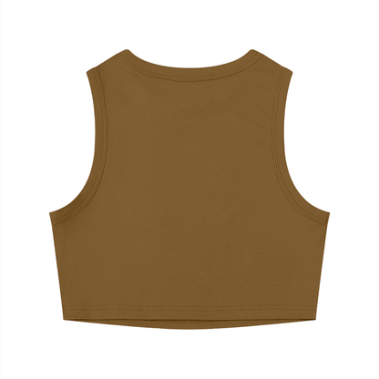 Faux Rhinestone Women's Crop Tank Top