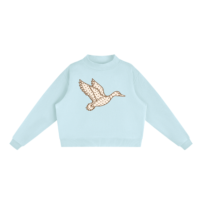 Polka Dot Mallard Mock-Neck