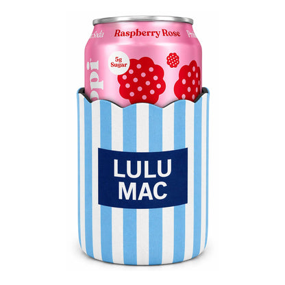Lulu Mac - Light Blue/Navy Stripe Koozie