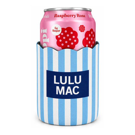 Lulu Mac - Light Blue/Navy Stripe Koozie