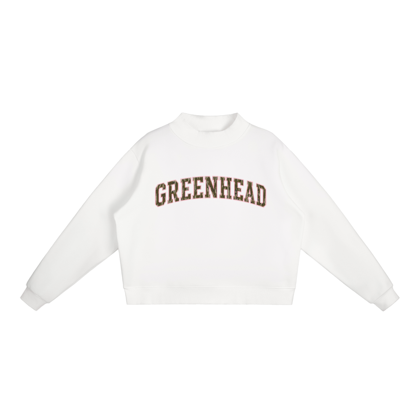 Green Head Varsity - Fleece Mock-Neck Sweatshirt