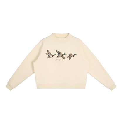 Mallards In Flight Mock-Neck