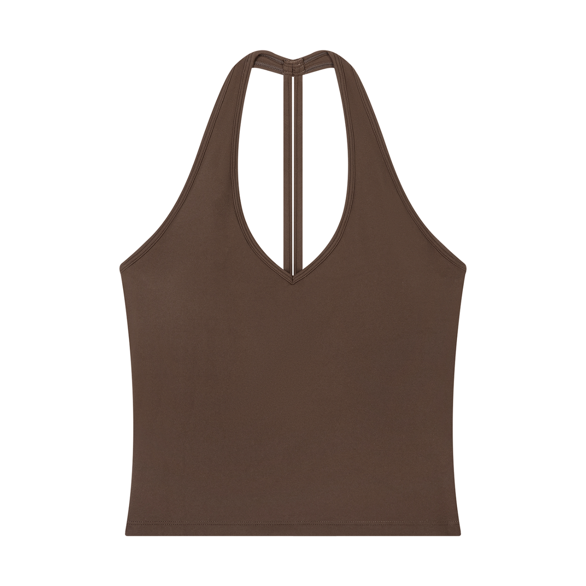 Ella Blue Faux Patch V-Neck Yoga Tank