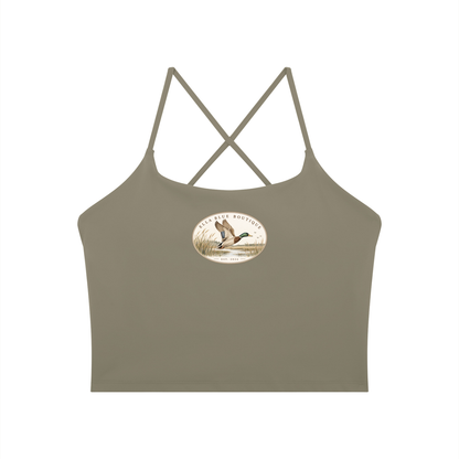 Ella Blue Faux Patch Athletic Tank