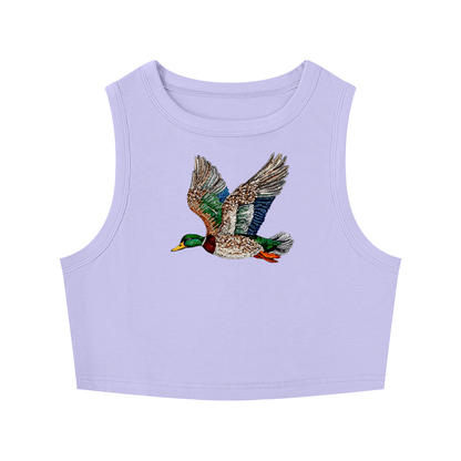 Faux Rhinestone Women's Crop Tank Top