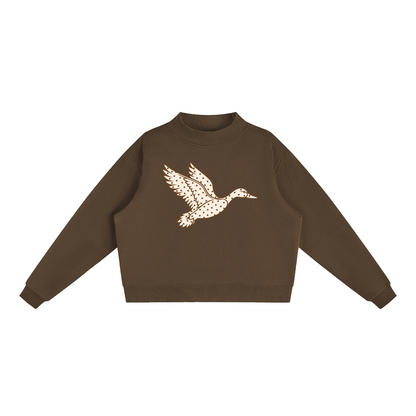 Polka Dot Mallard Mock-Neck