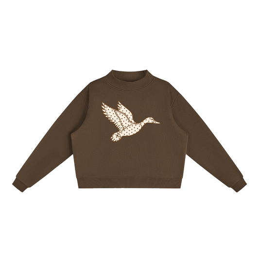 Polka Dot Mallard Mock-Neck